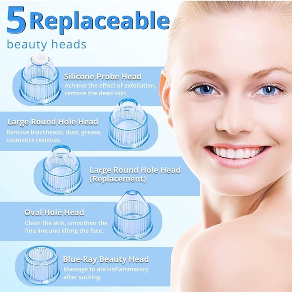 Blackhead Remover Pore Vacuum - Fabuday Blackhead Skin Cleaner Extractor Tool - Picture 6 of 7